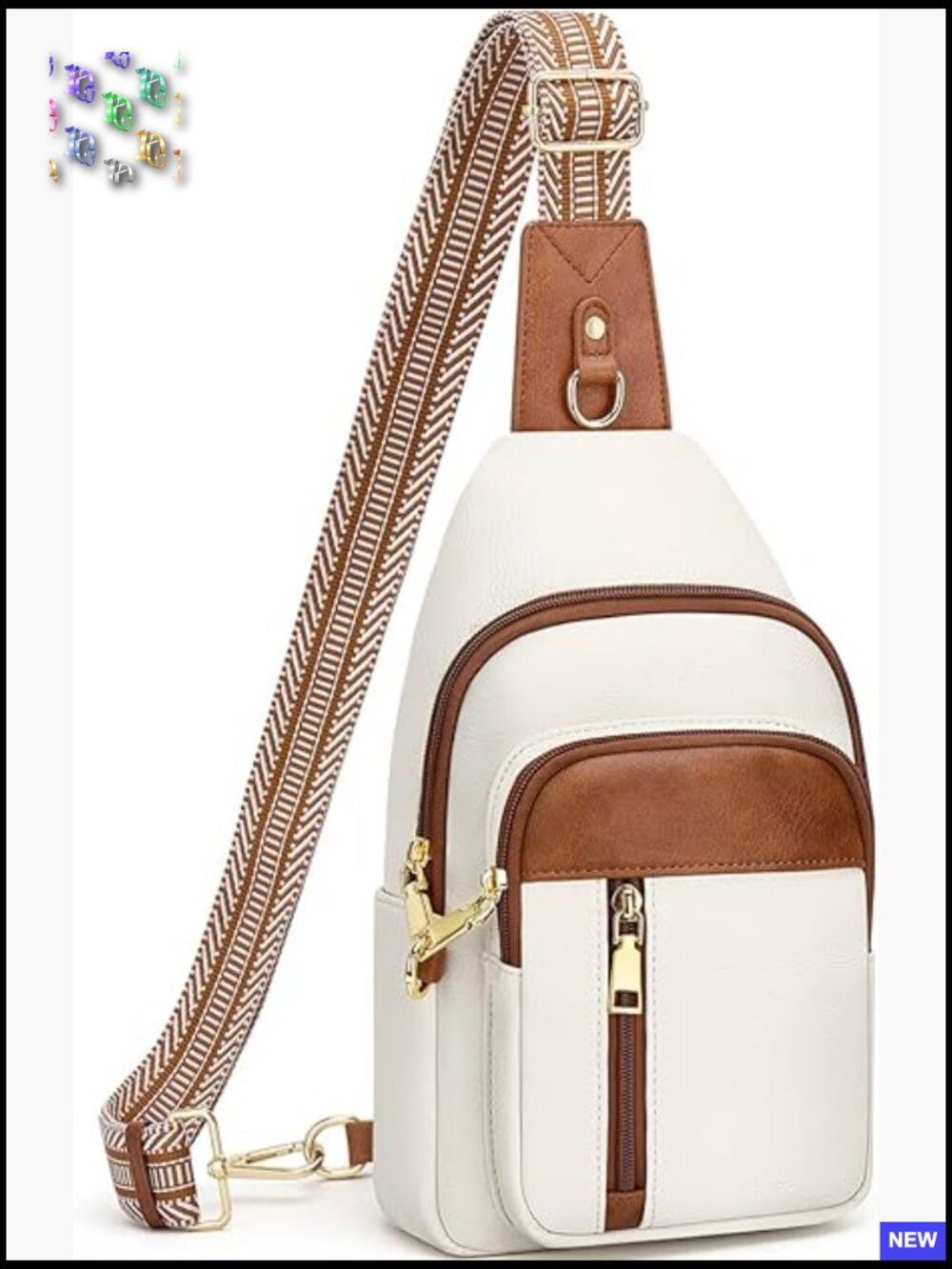 Anti Theft Sling Bag RFID Crossbody Purse Vegan Leather Travel Shoulder Bag